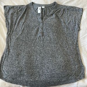 Heather grey linen Henley top